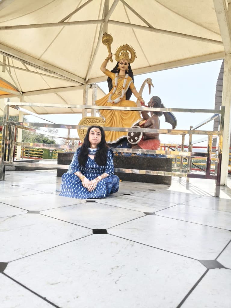 Astrologer Priyanka Pal at Temple